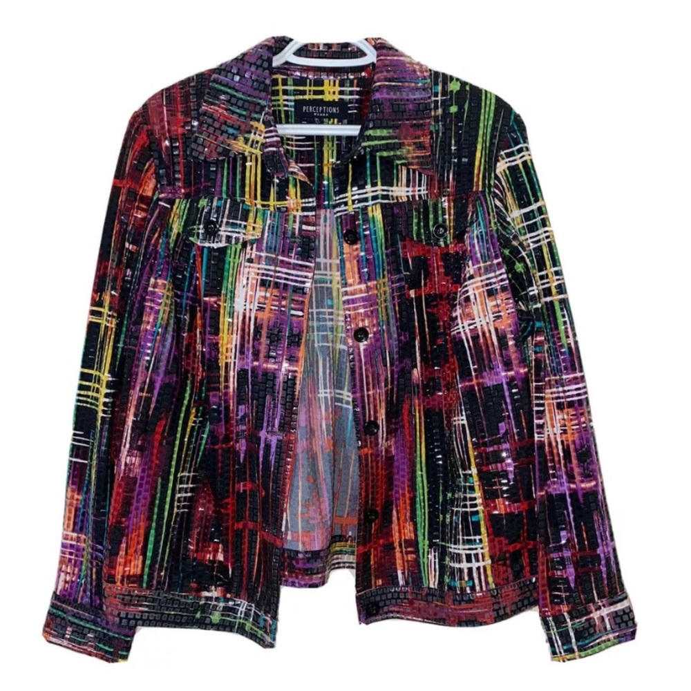 Women’s Perceptions multicolored sequined jacket